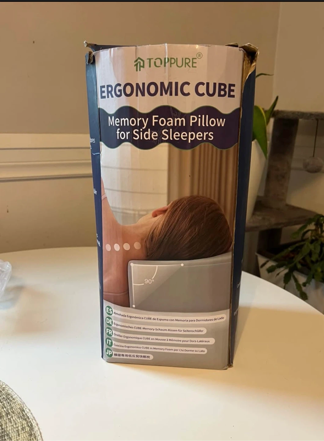 🏈 Ergonomic Cube Memory Foam Pillow