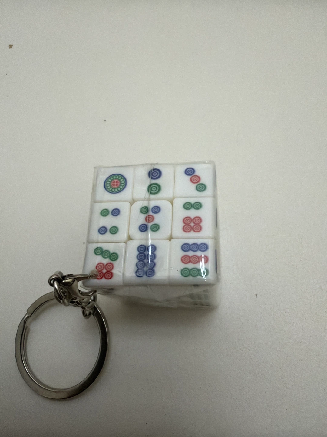 🏈 Mahjong Tile rubic Cube Keychain
