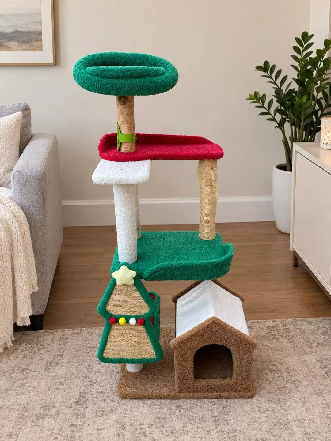 Christmas Tree Cat Tower Condo