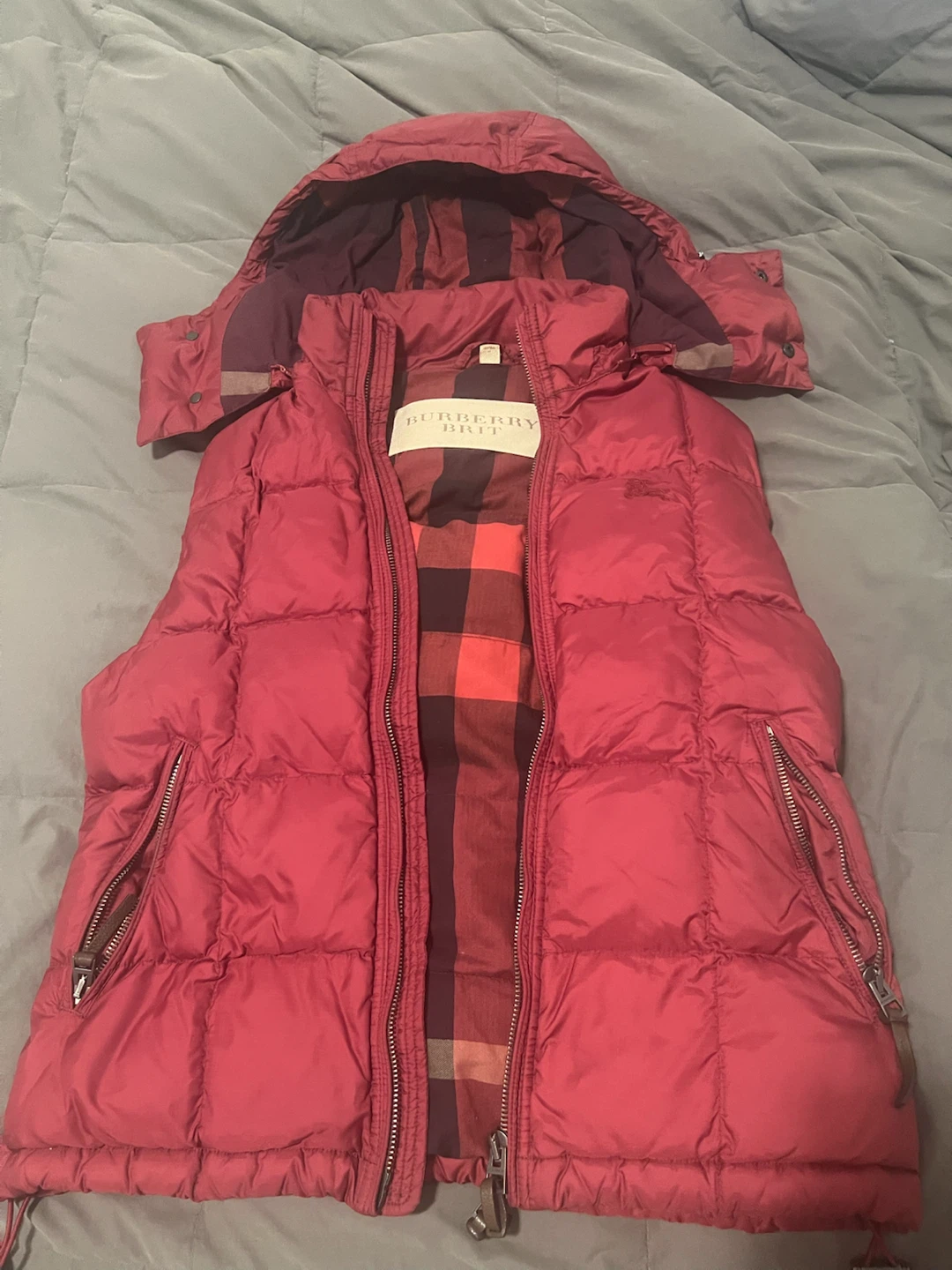 Mens Burberry Brit Puffer Vest M