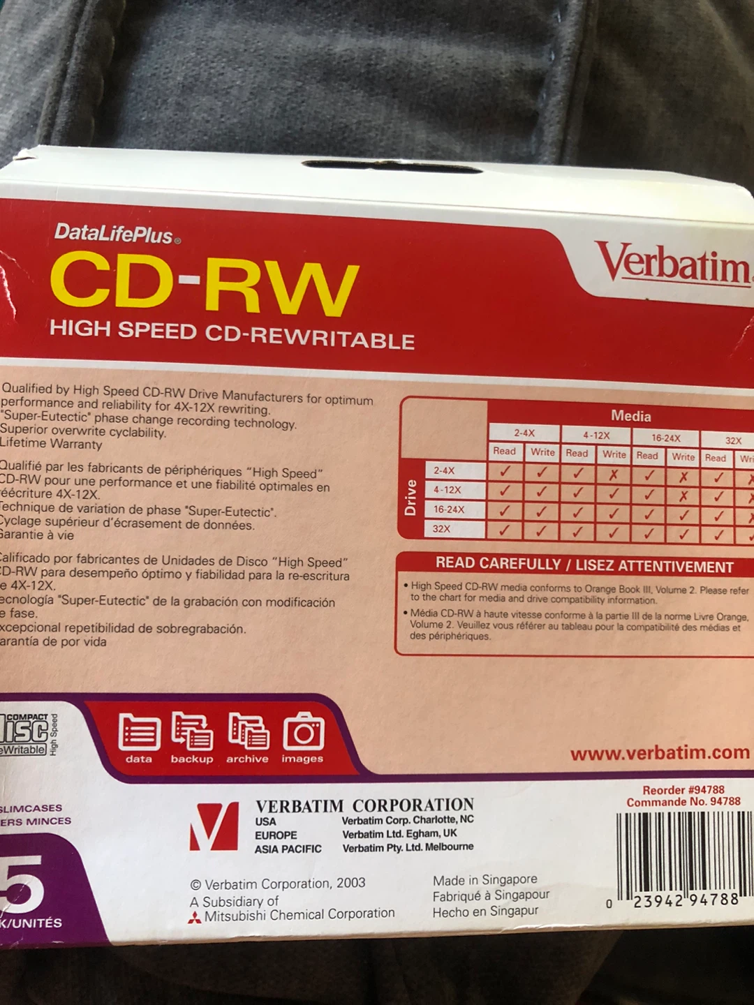 Verbatim DataLifePlus CD-RW 5 Pack 🏈 - photo 2