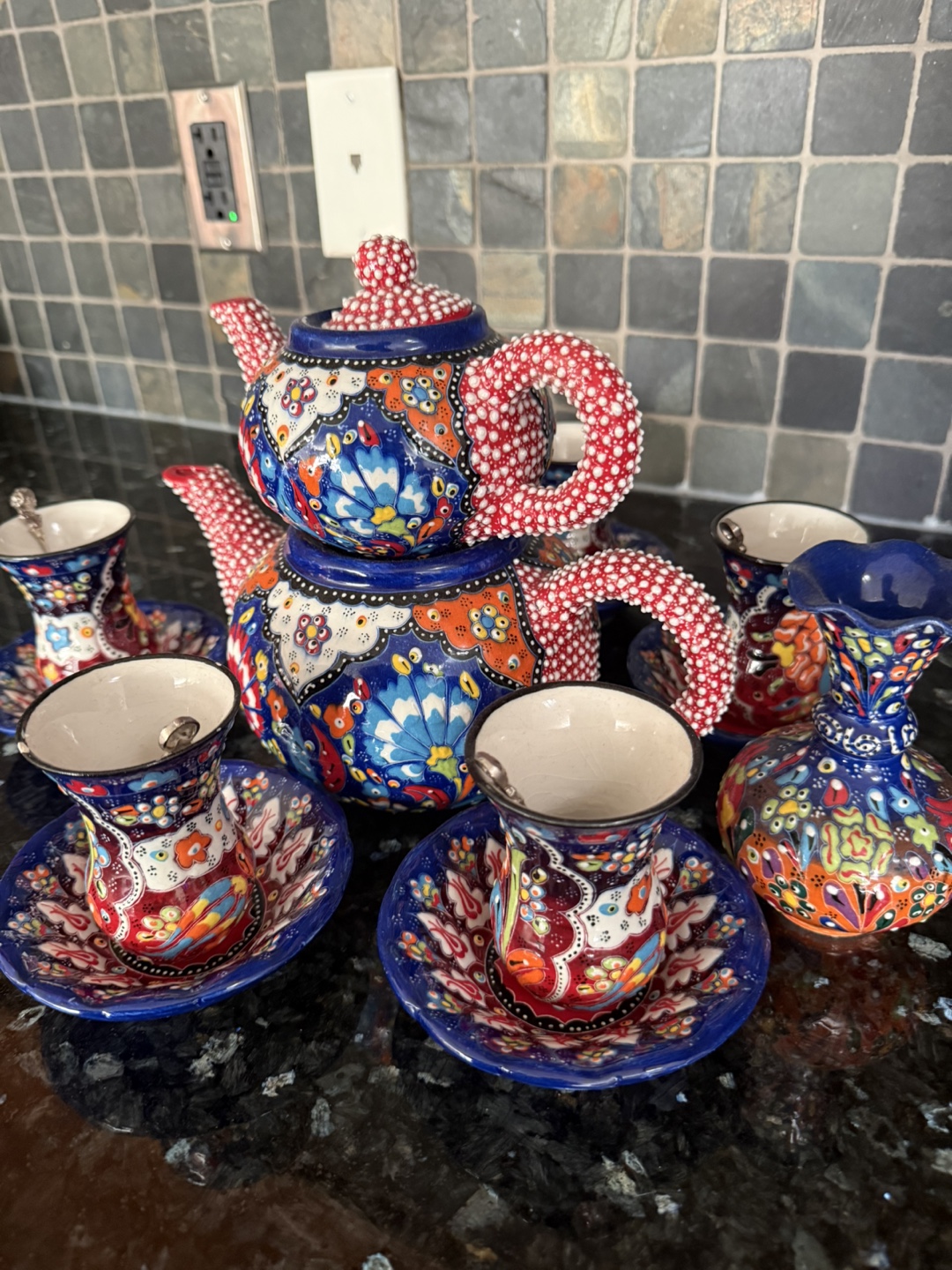 Turkish Ceramic Tea Set - photo 2