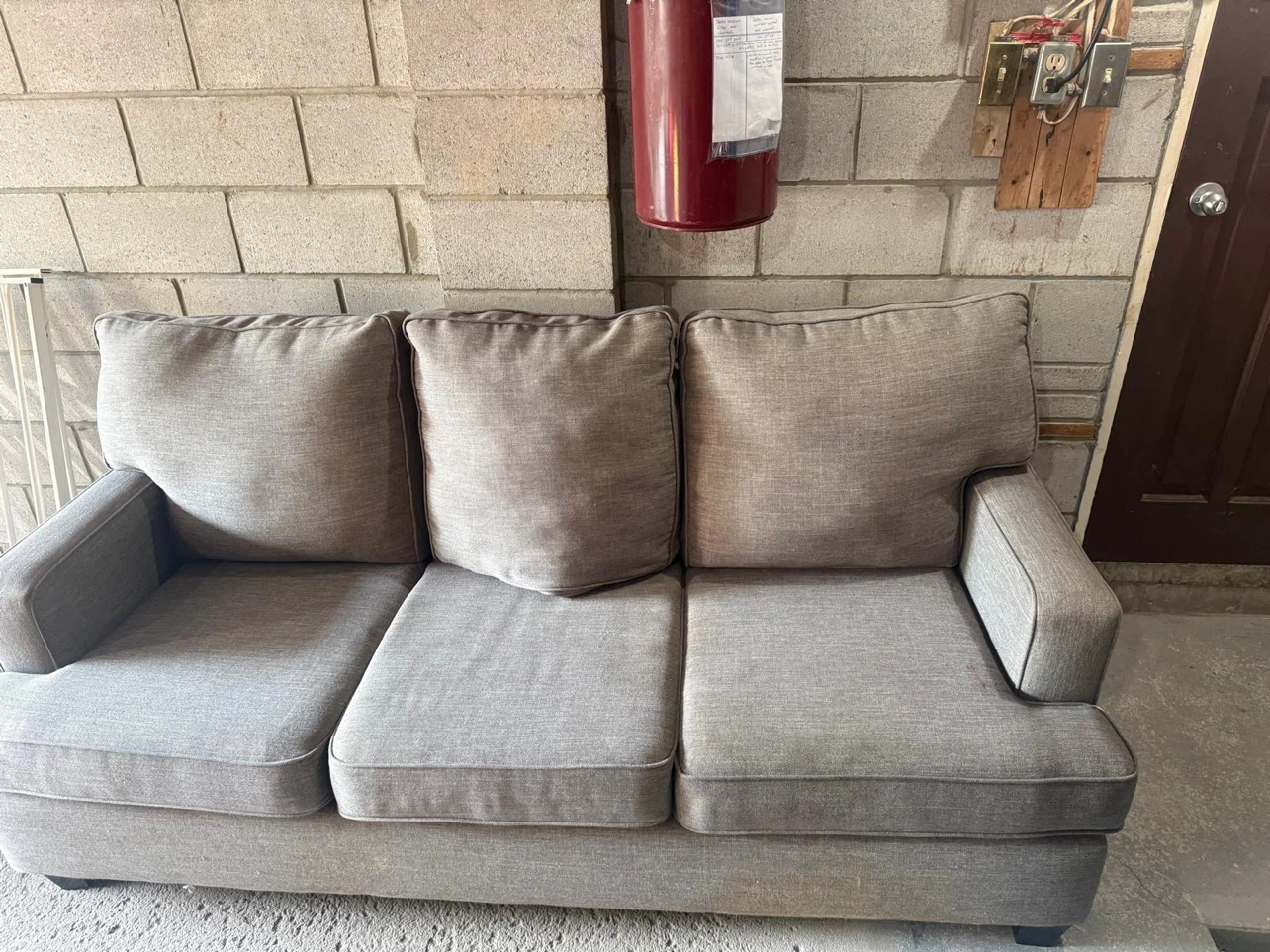 Grey Three-Seater Sofa - photo 2