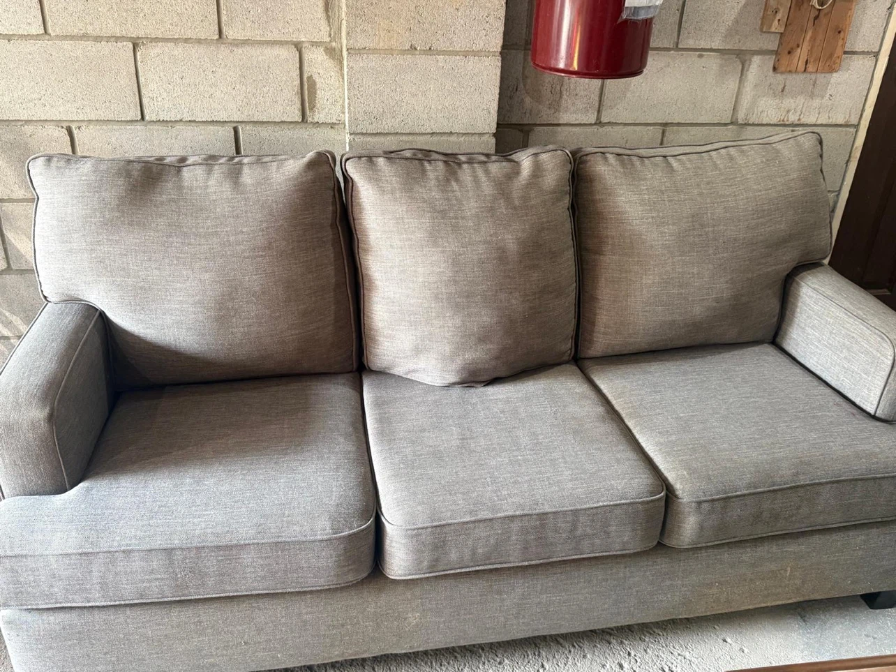 Grey Three-Seater Sofa - photo 3