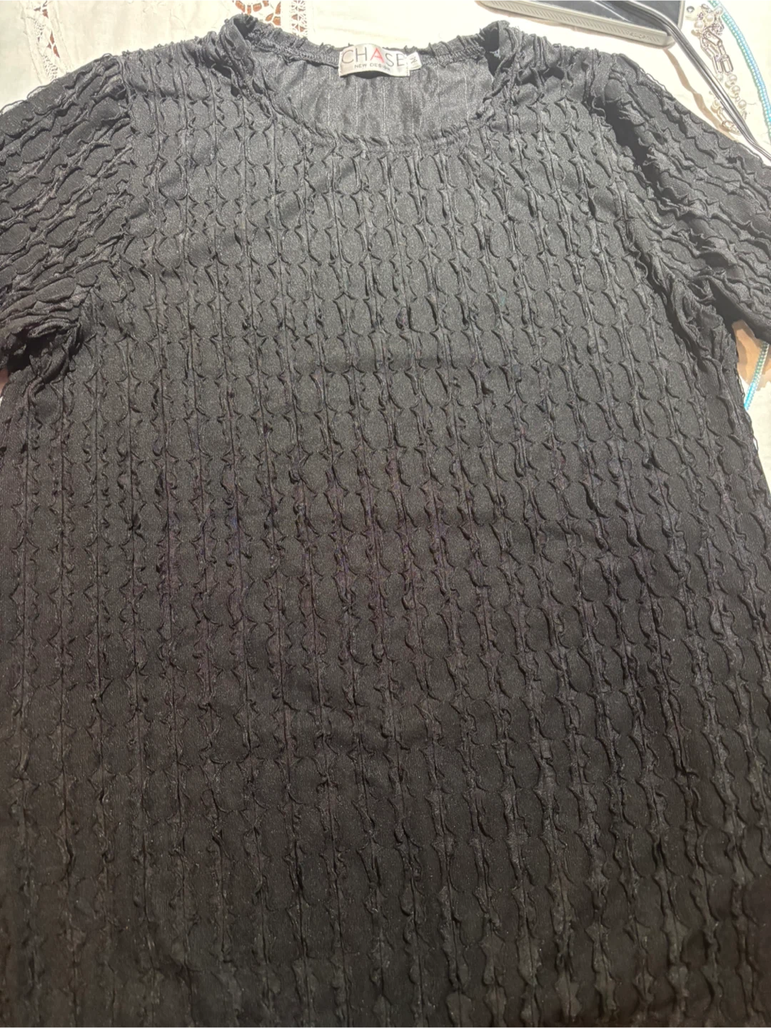 🏈Chase New Design Black Textured Top - photo 2