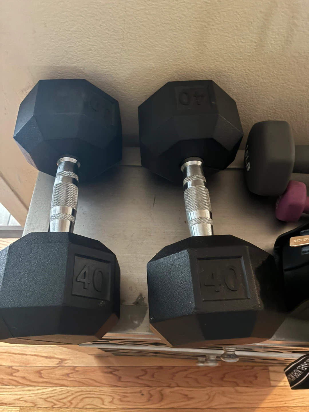 Pair of 40 lb Hex Dumbbells - photo 2