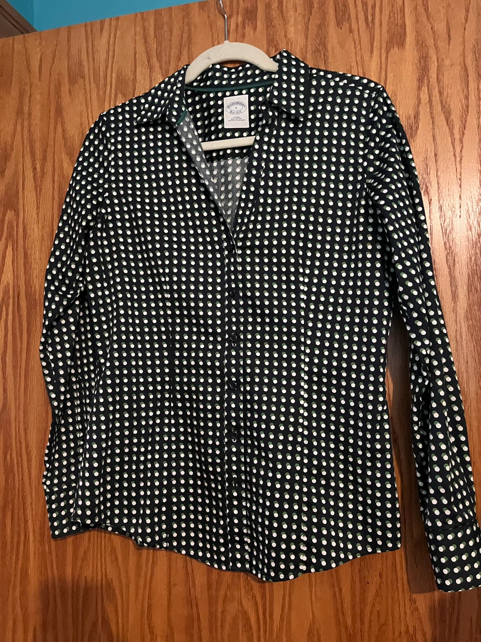 Brooks Brothers Fitted Polka Dot Button-Down Shirt
