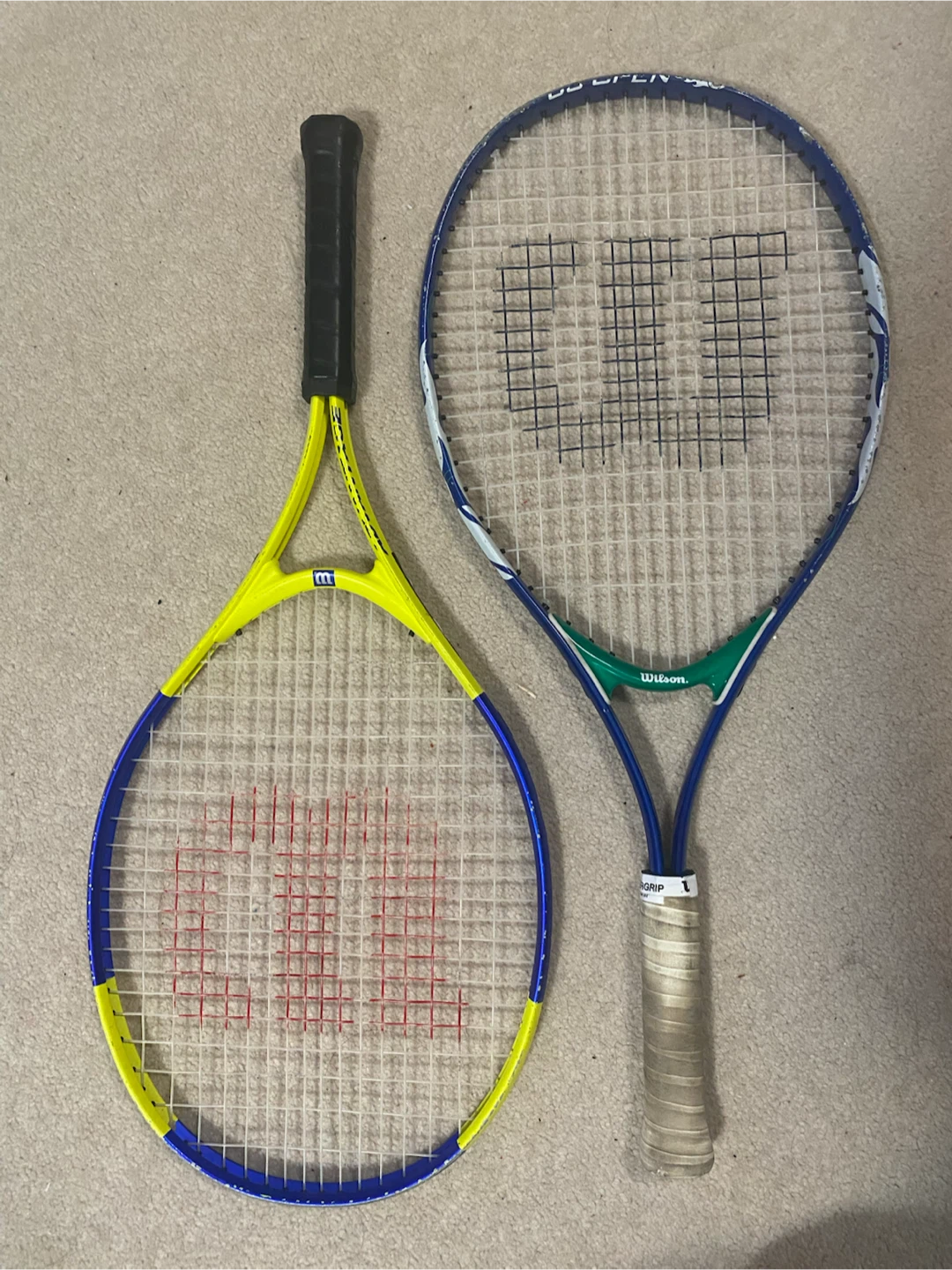 Two Wilson Tennis Rackets Junior