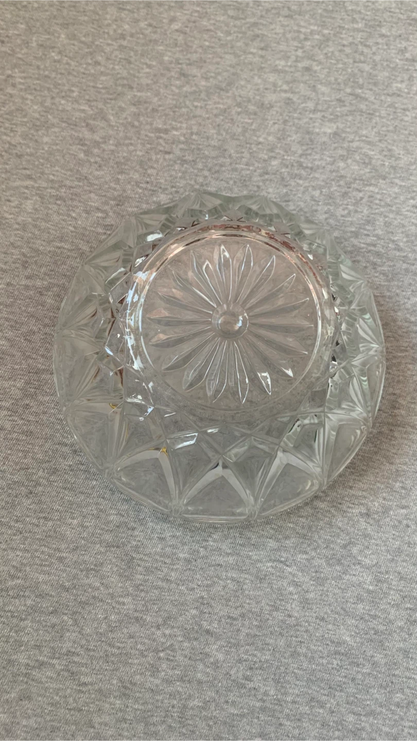 Clear Glass Cut Crystal Bowl 🏈 - photo 2