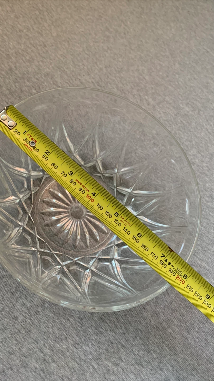 Clear Glass Cut Crystal Bowl 🏈 - photo 3