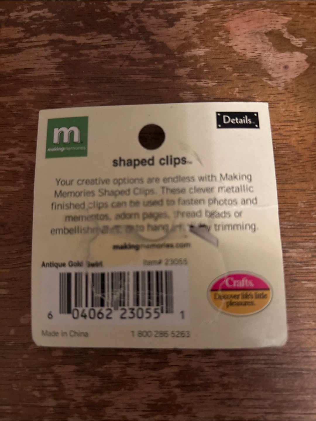 🏈 Making Memories Antique Gold Swirl Shaped Clips - photo 2
