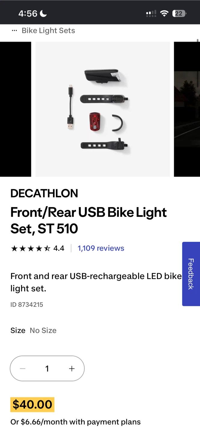 Decathlon ST 510 Rechargable Bike lights set - photo 5