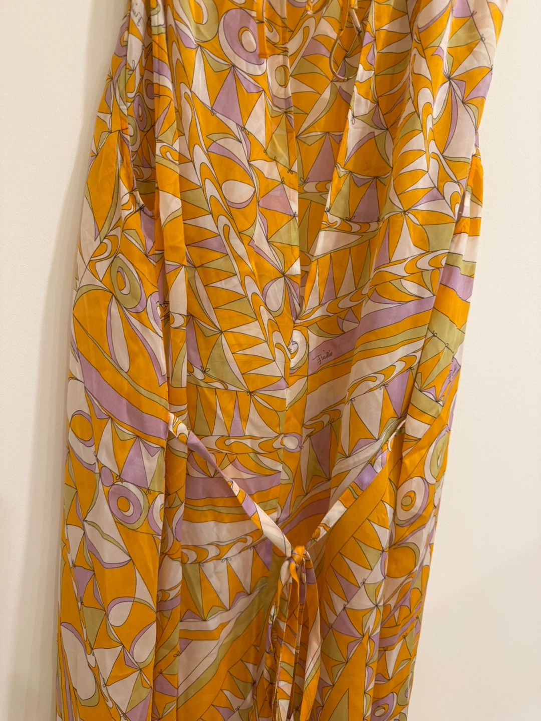 🏈Emilio Pucci Vintage Silk Chiffon Banderine Print Dress - photo 5
