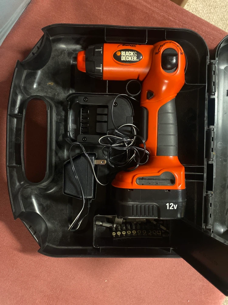 Black & Decker 12V Swivel Cordless Screwdriver #🏈