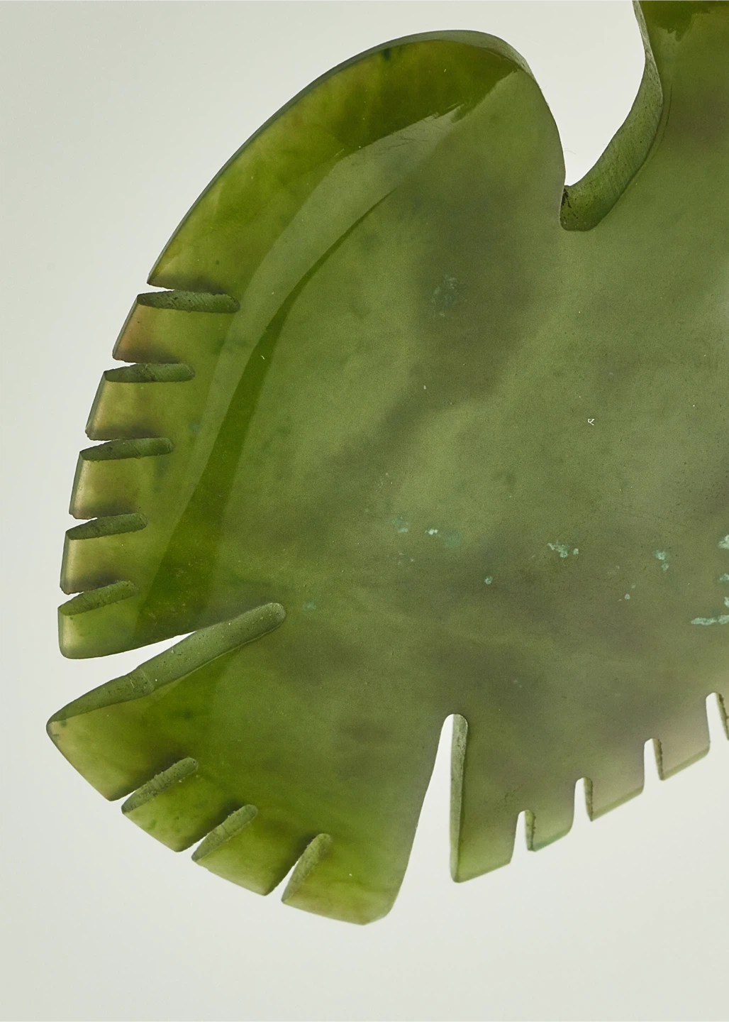 Vintage Canadian BC Nephrite Jade Thunderbird Silver Pendant - photo 3