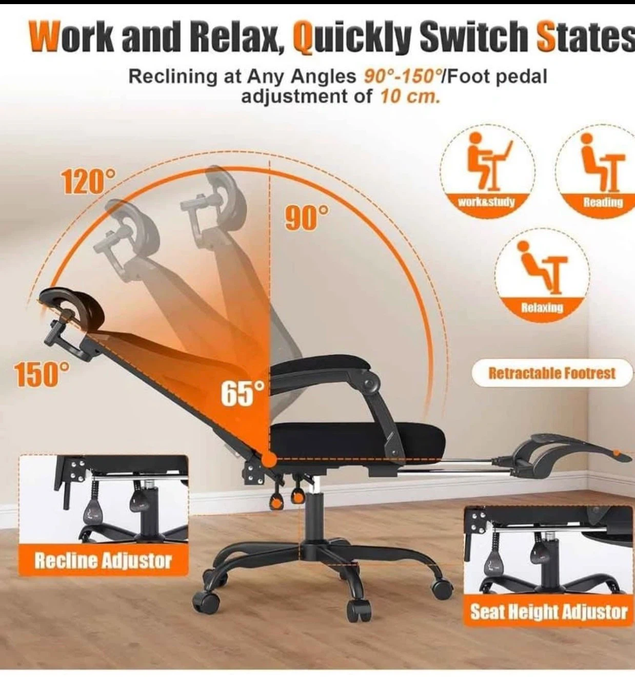 Ergonomic Office Chair with Adjustable Lumbar - photo 5