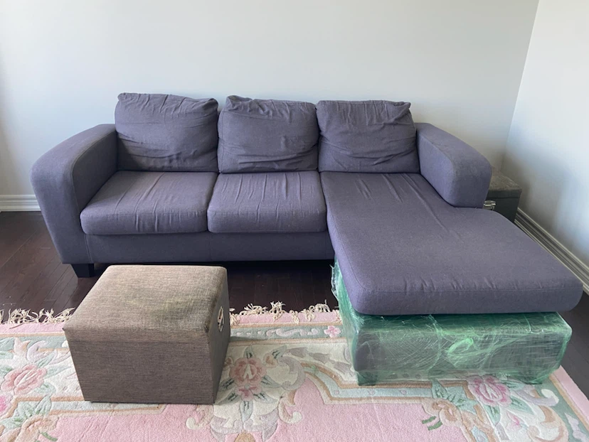 Grey Sectional Sofa with Chaise