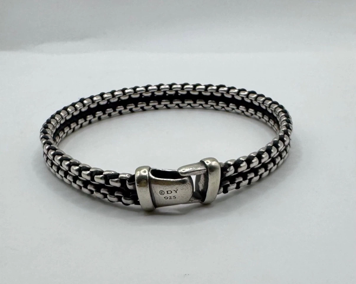 David Yurman 925 Silver Chain Bracelet