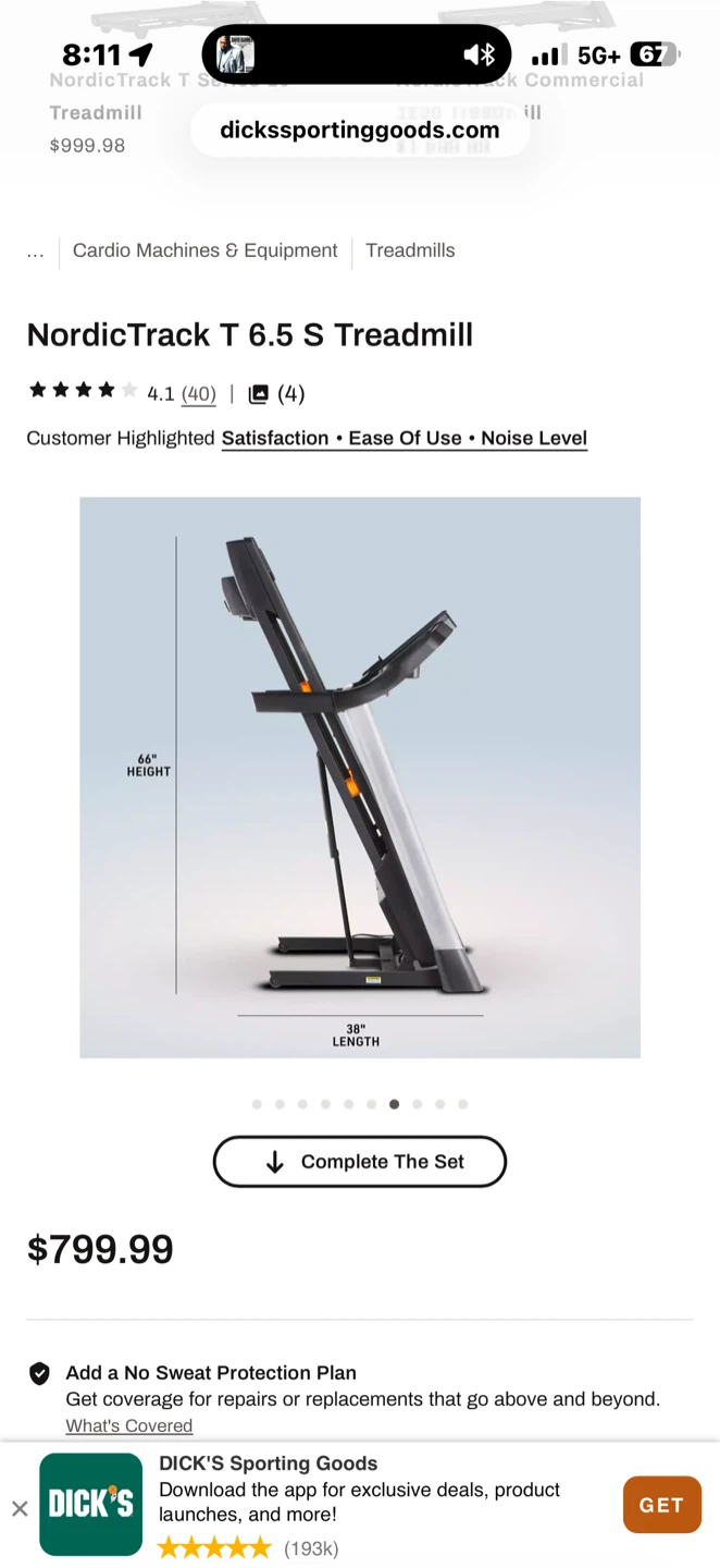 NordicTrack T 6.5 S Treadmill - photo 4