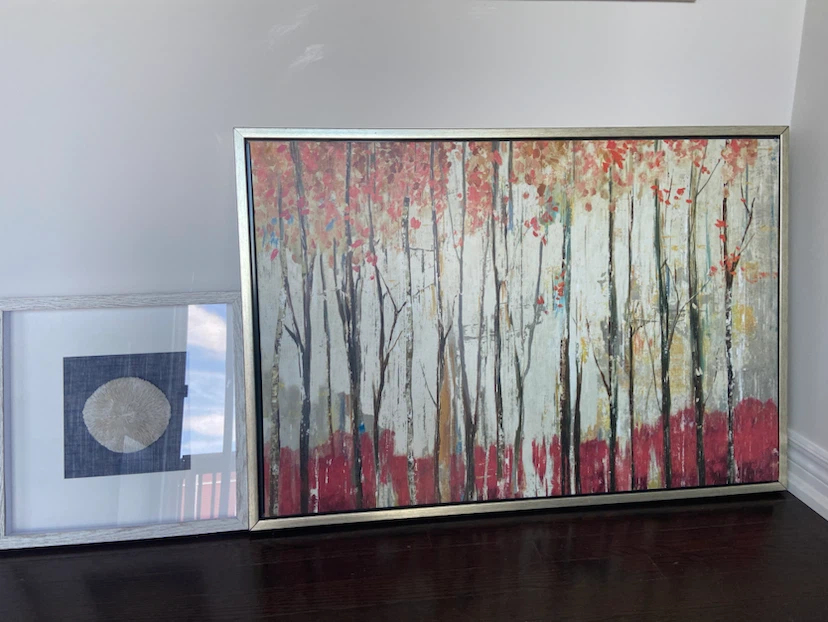 Large Forest Landscape Framed Canvas Art