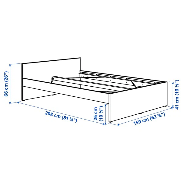 IKEA Queen White Bed Frame - photo 2