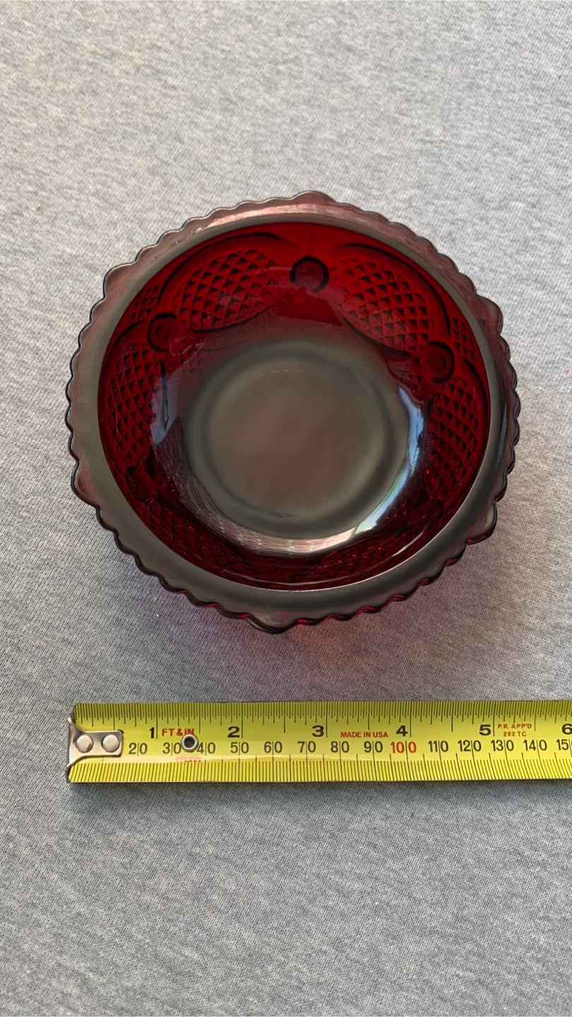 Avon Ruby Red Glass Bowl 🏈