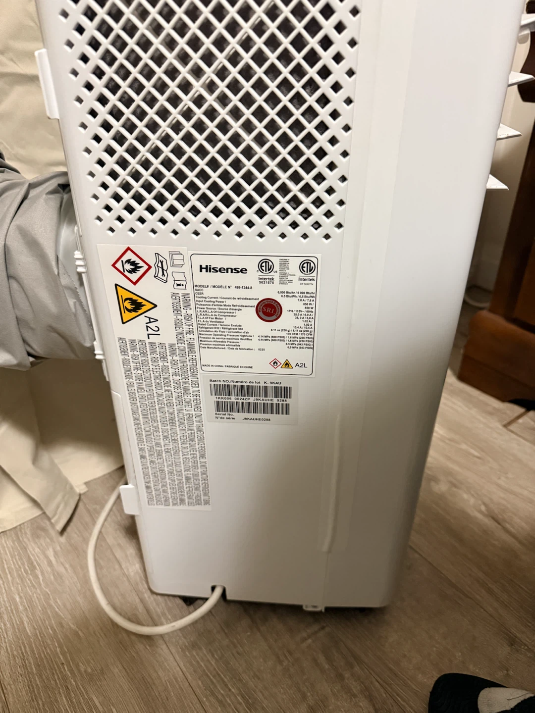 Hisense Portable Air Conditioner 6000 BTU - photo 2