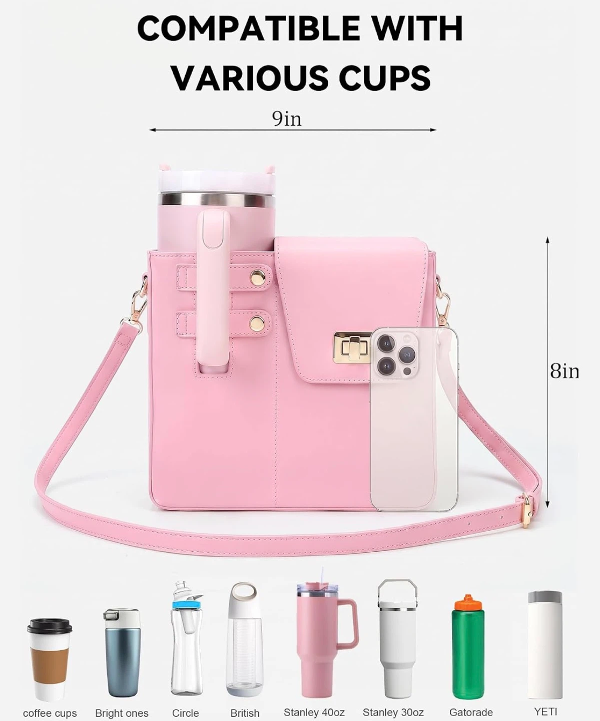 Pink Water Bottle Crossbody Bag - photo 3