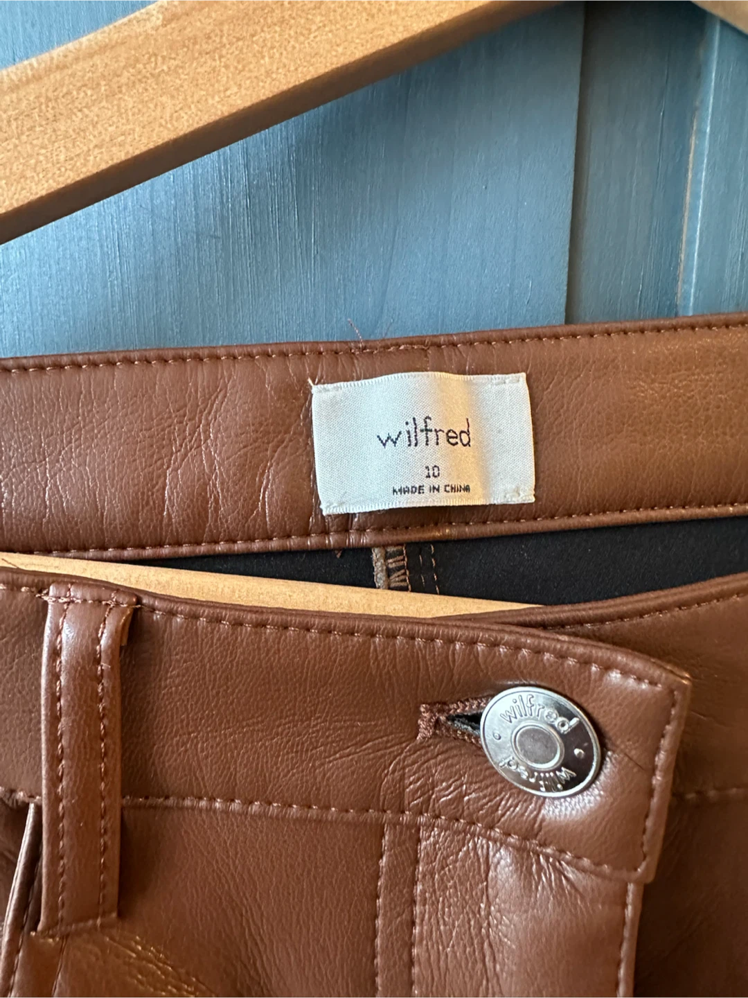 Wilfred Brown Faux Leather Pants - photo 3