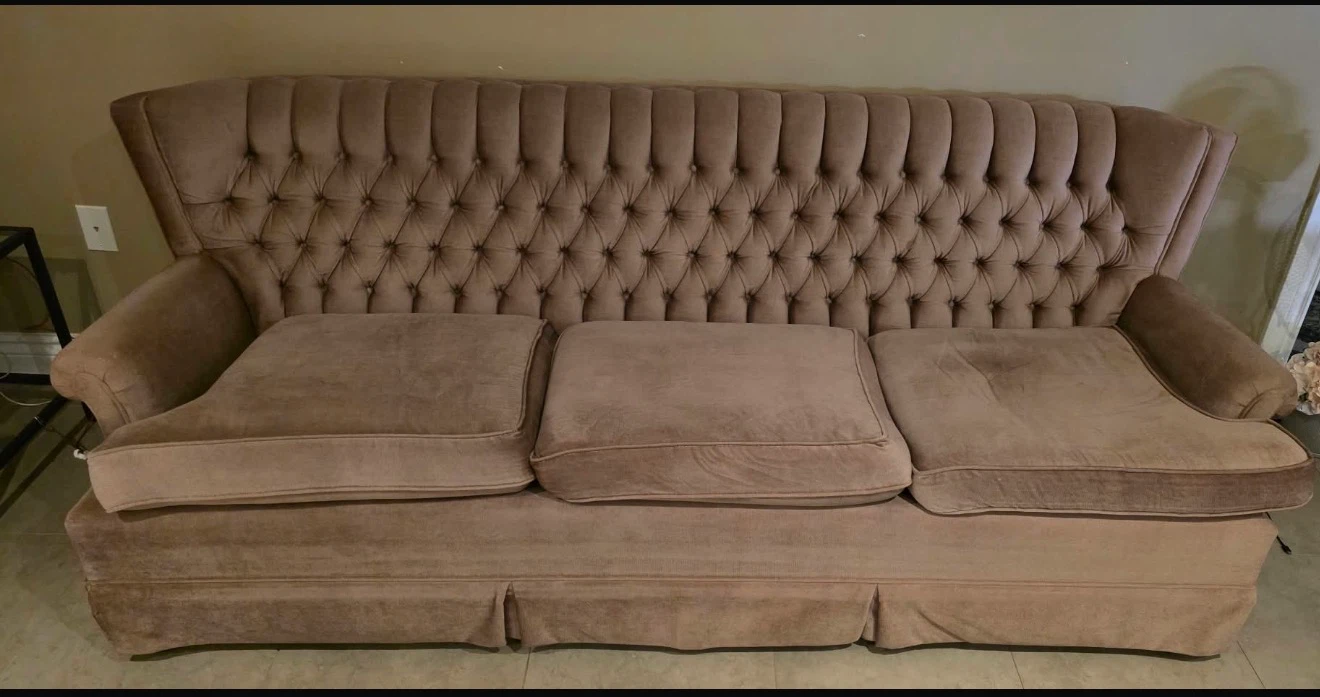 Taupe Tufted Sofa- OBO