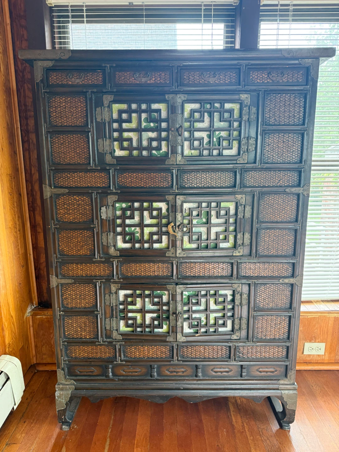 Traditional Korean Style Wooden Cabinet