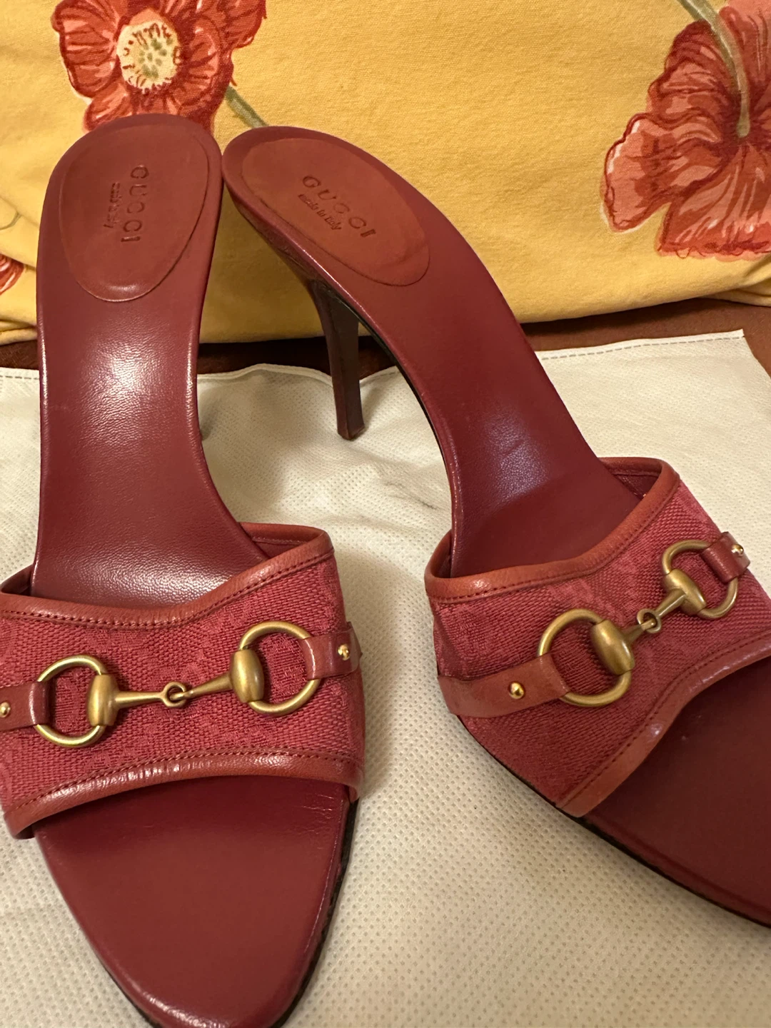 Authentic Gucci Horsebit Stiletto Mules