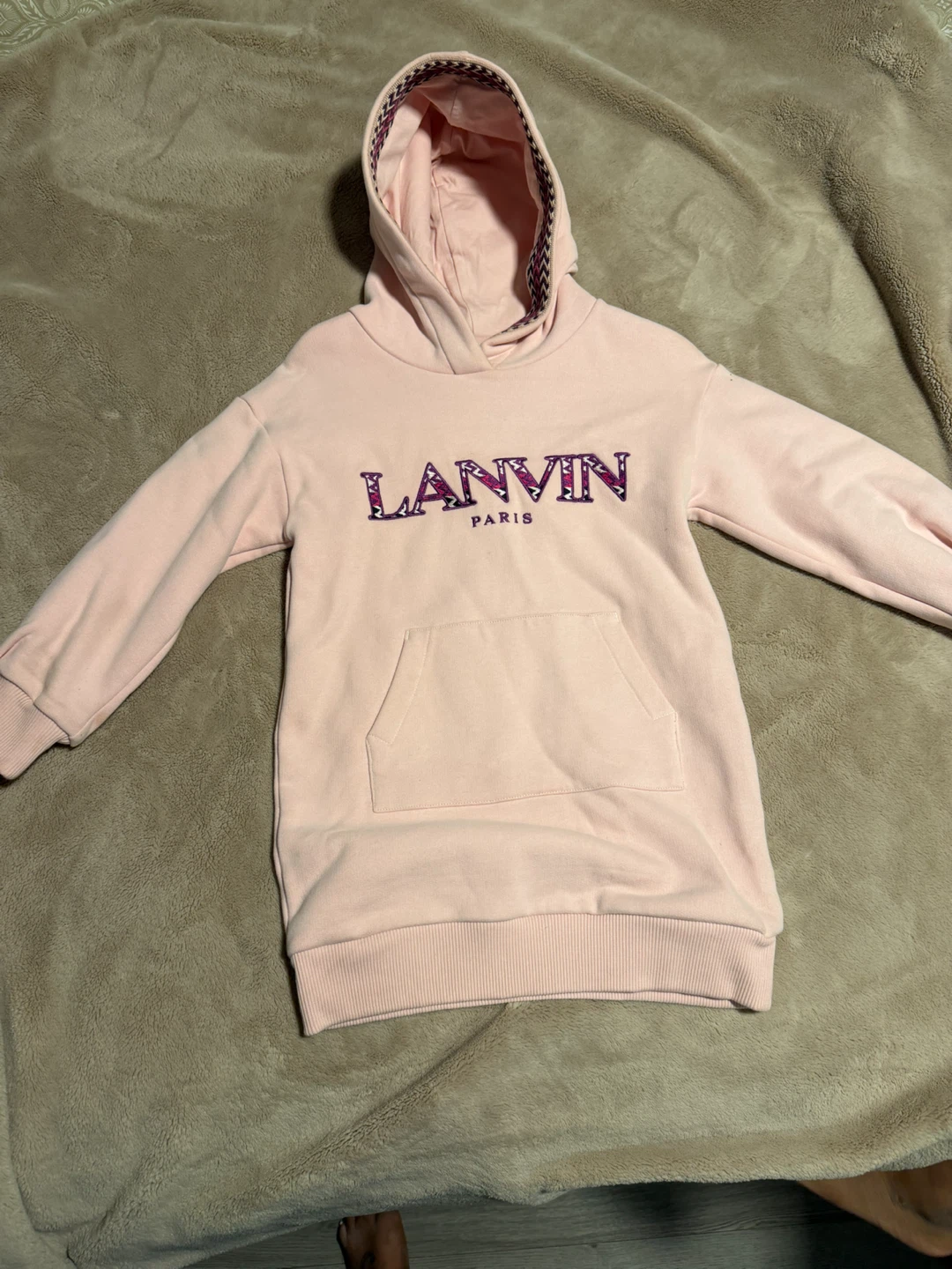 Lanvin Paris Light Pink Hoodie dress