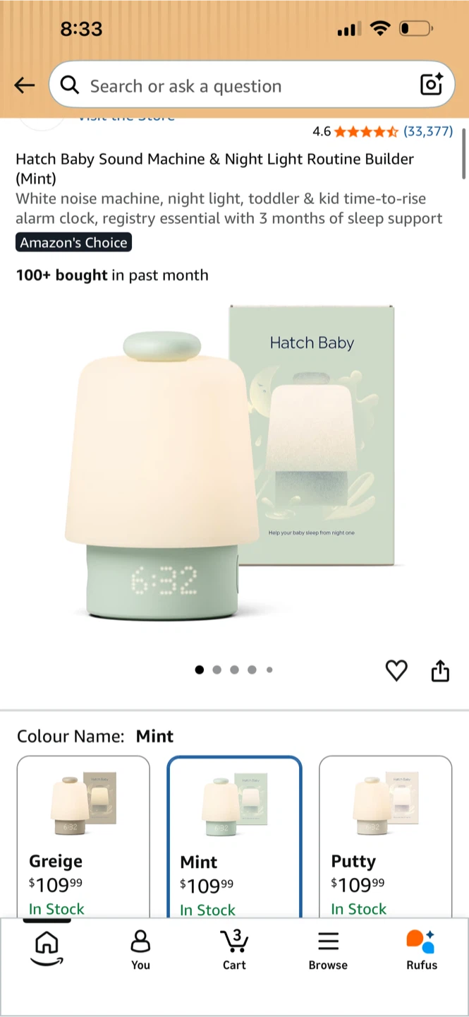 New opened box - Hatch Baby Sound Machine & Night Light