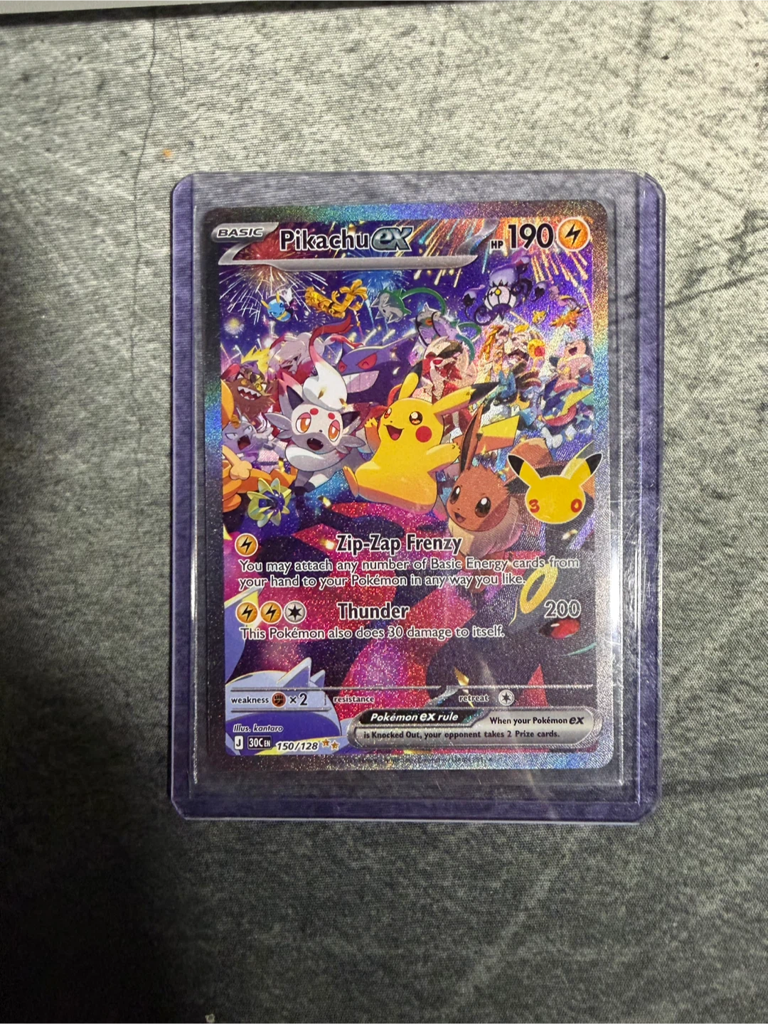 Pikachu ex 150/128 30th Anniversary