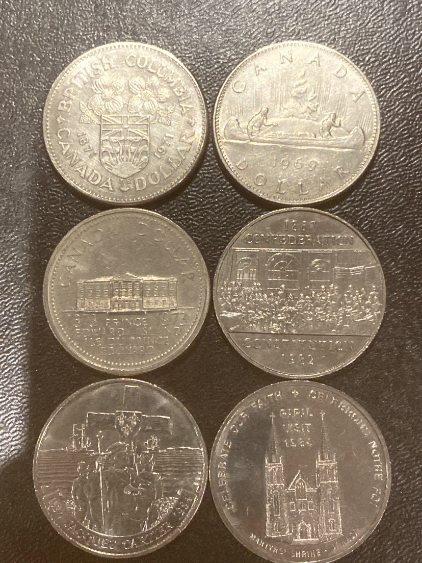 Collection of 6 Canadian Commemorative Dollars
