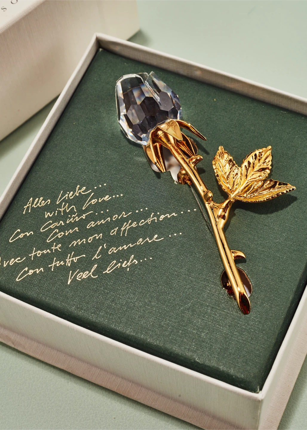 Swarovski Crystal Memories Rose Brooch