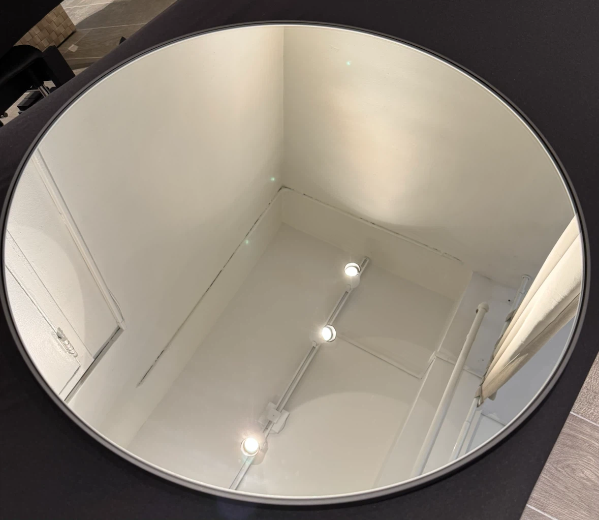 CB2 Infinity Black Round Wall Mirror 24" - photo 2