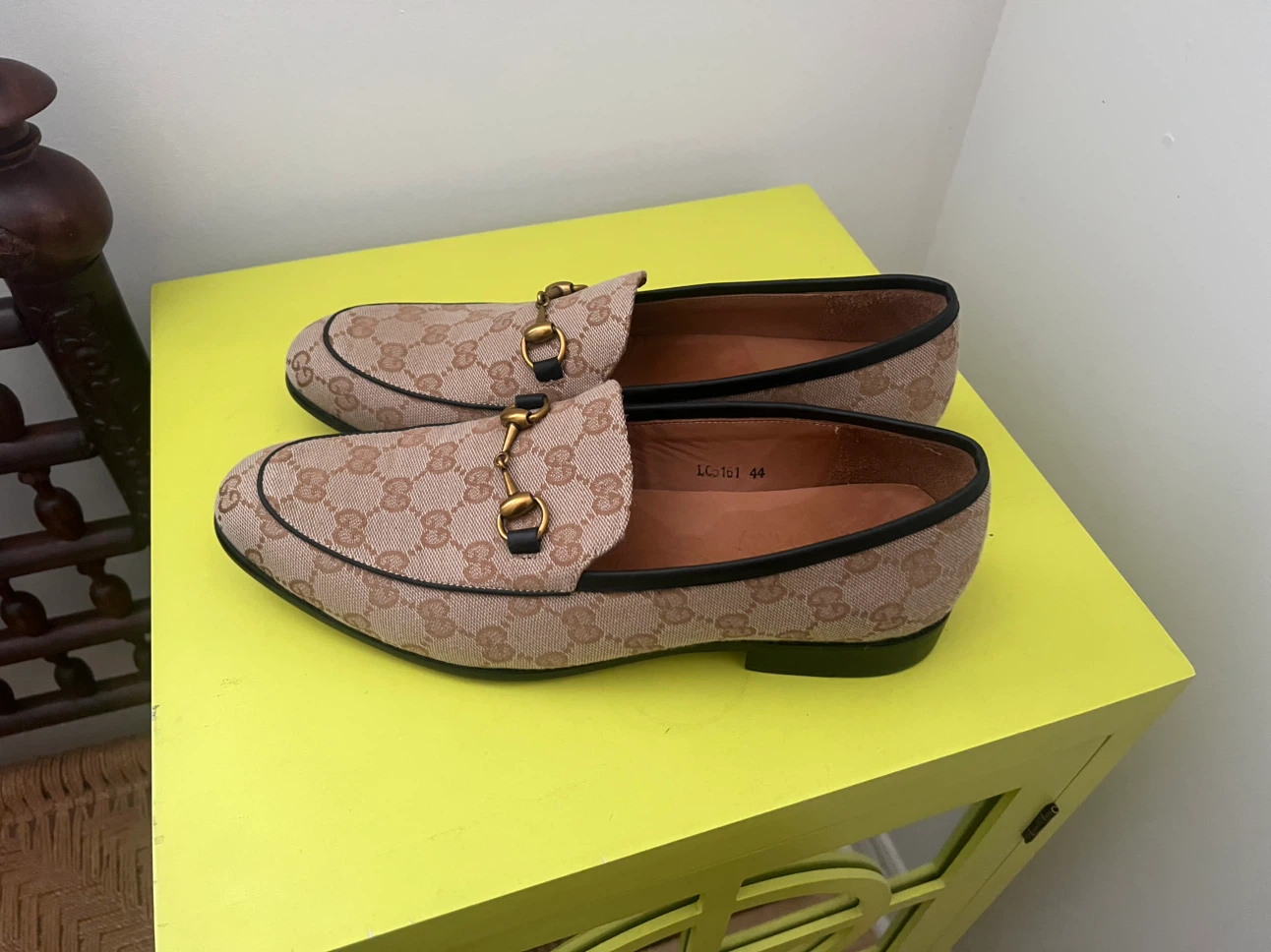 Mens Gucci style canvas loafers size 44