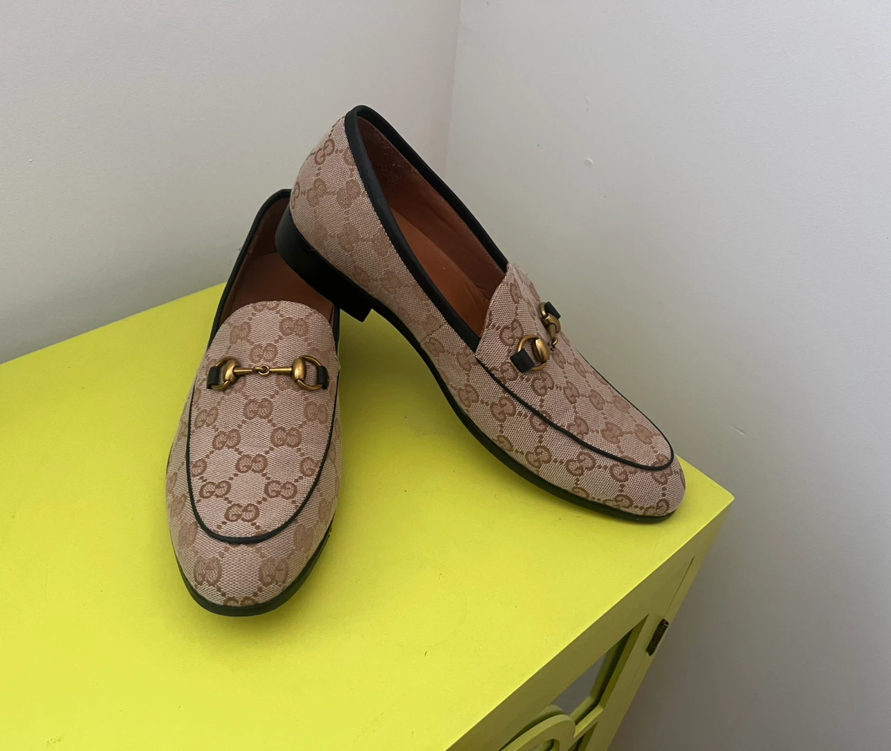 Mens Gucci style canvas loafers size 44 - photo 2