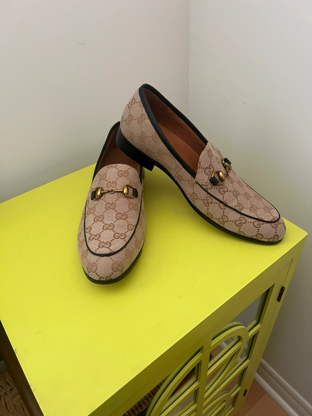 Mens Gucci style canvas loafers size 44 - photo 4