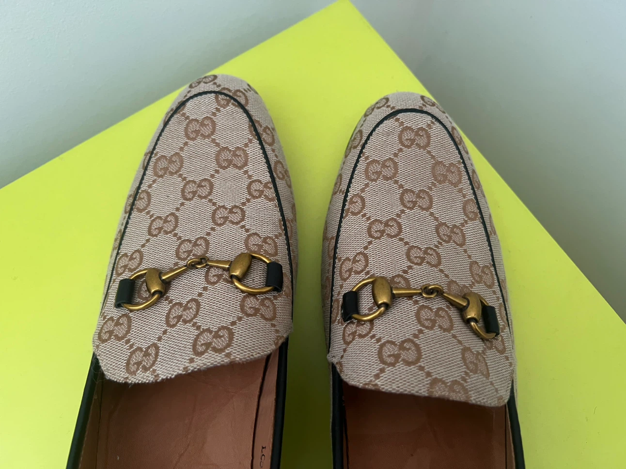 Mens Gucci style canvas loafers size 44 - photo 5