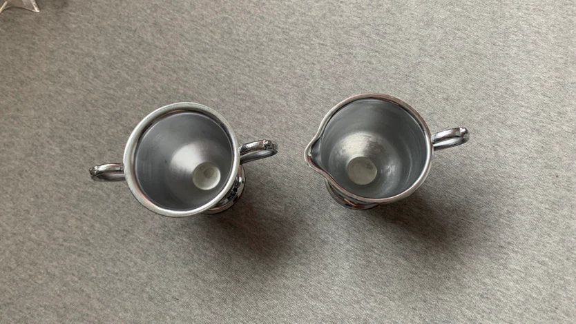 Silver Plated Creamer and Sugar Bowl Set 🏈 - photo 2