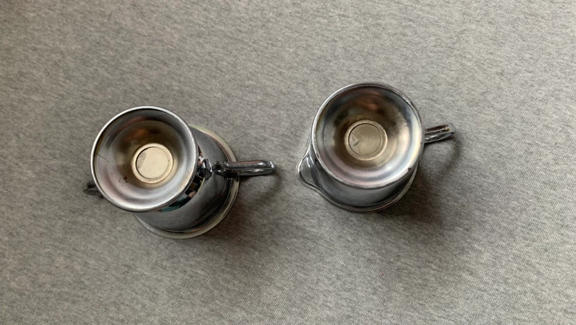 Silver Plated Creamer and Sugar Bowl Set 🏈 - photo 3