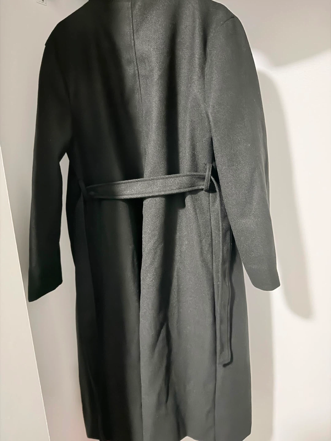 Black long wool-blend coat - photo 5