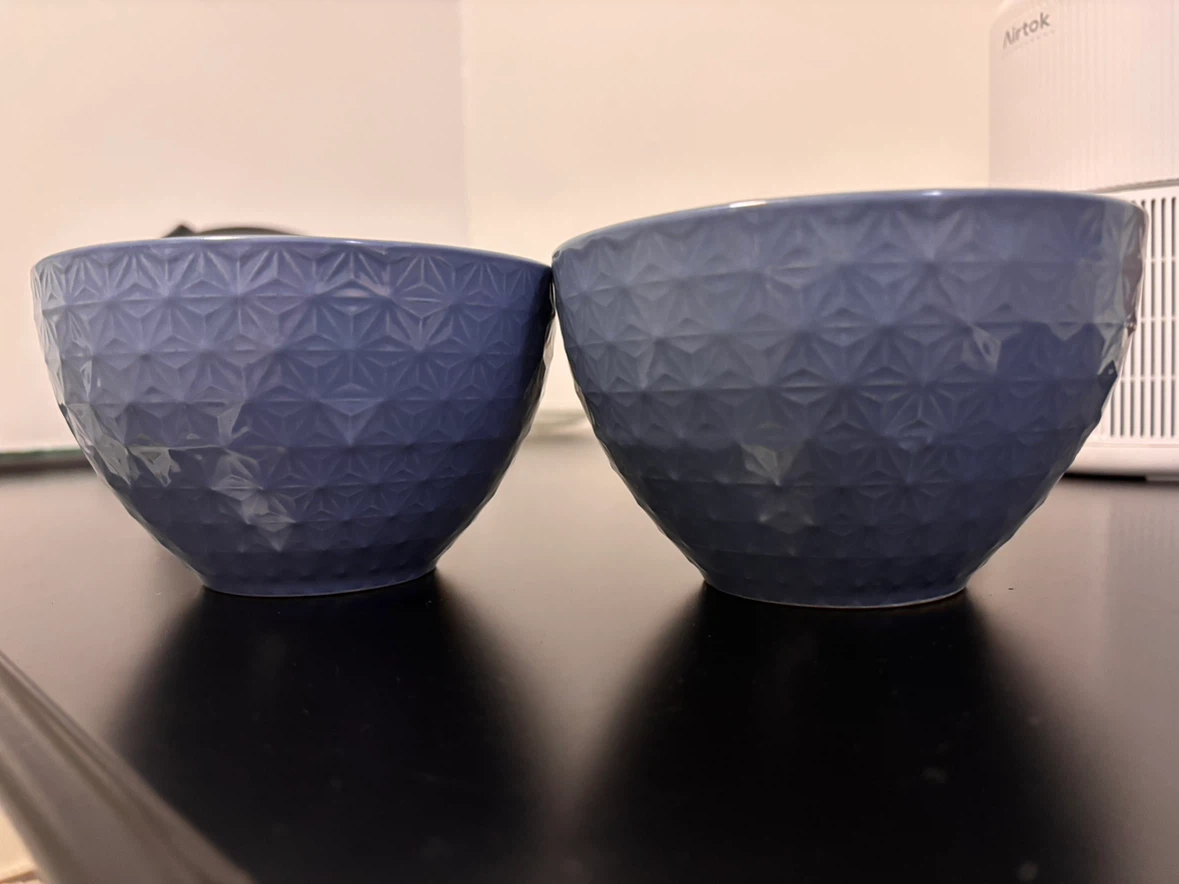 Set of 2 Blue Patterned Bowls - photo 2