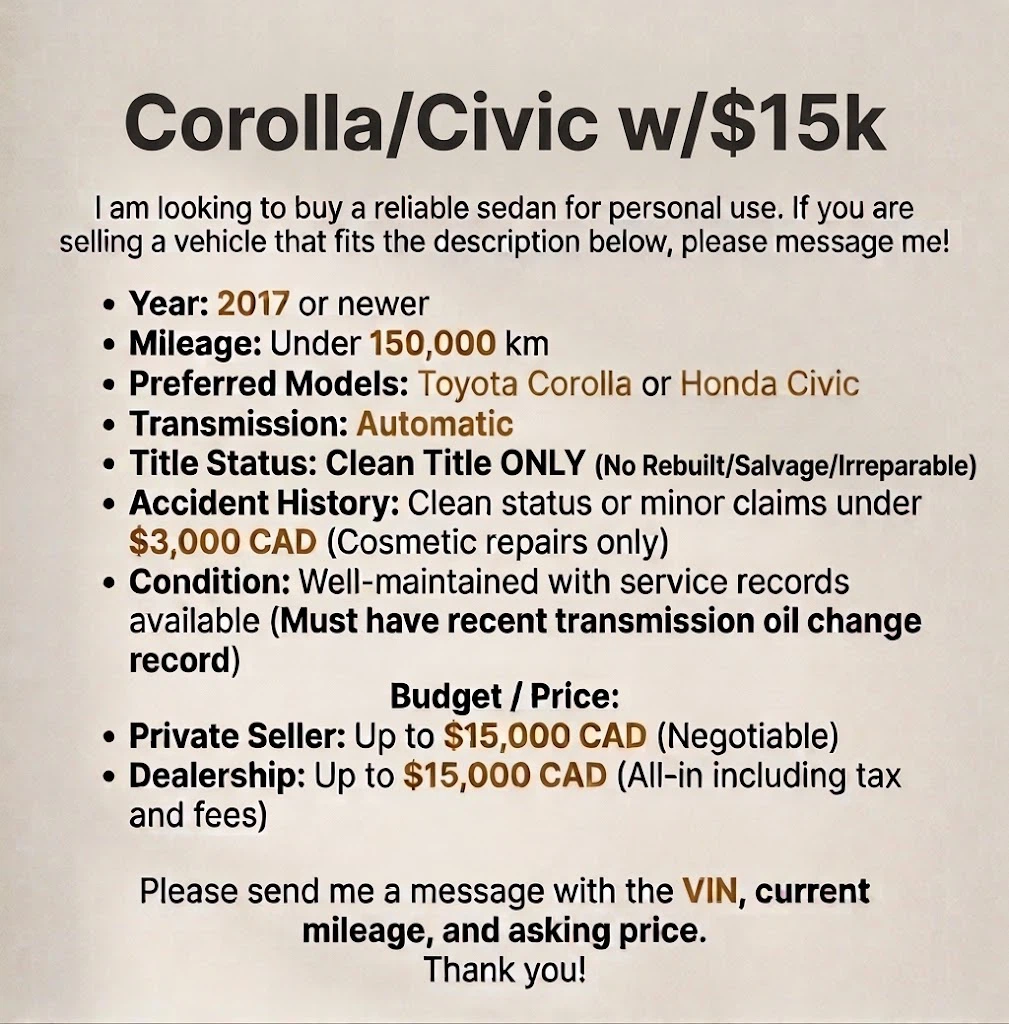 Corolla or Civic