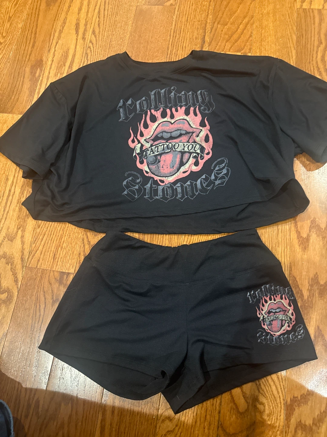 The Rolling Stones Tattoo You Crop Top and Shorts Set