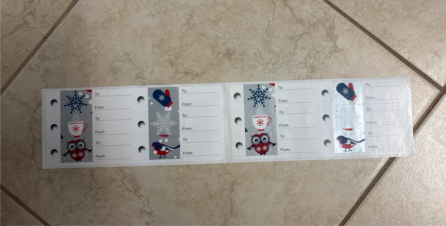 🏈 Holiday Winter Gift Tag stickers