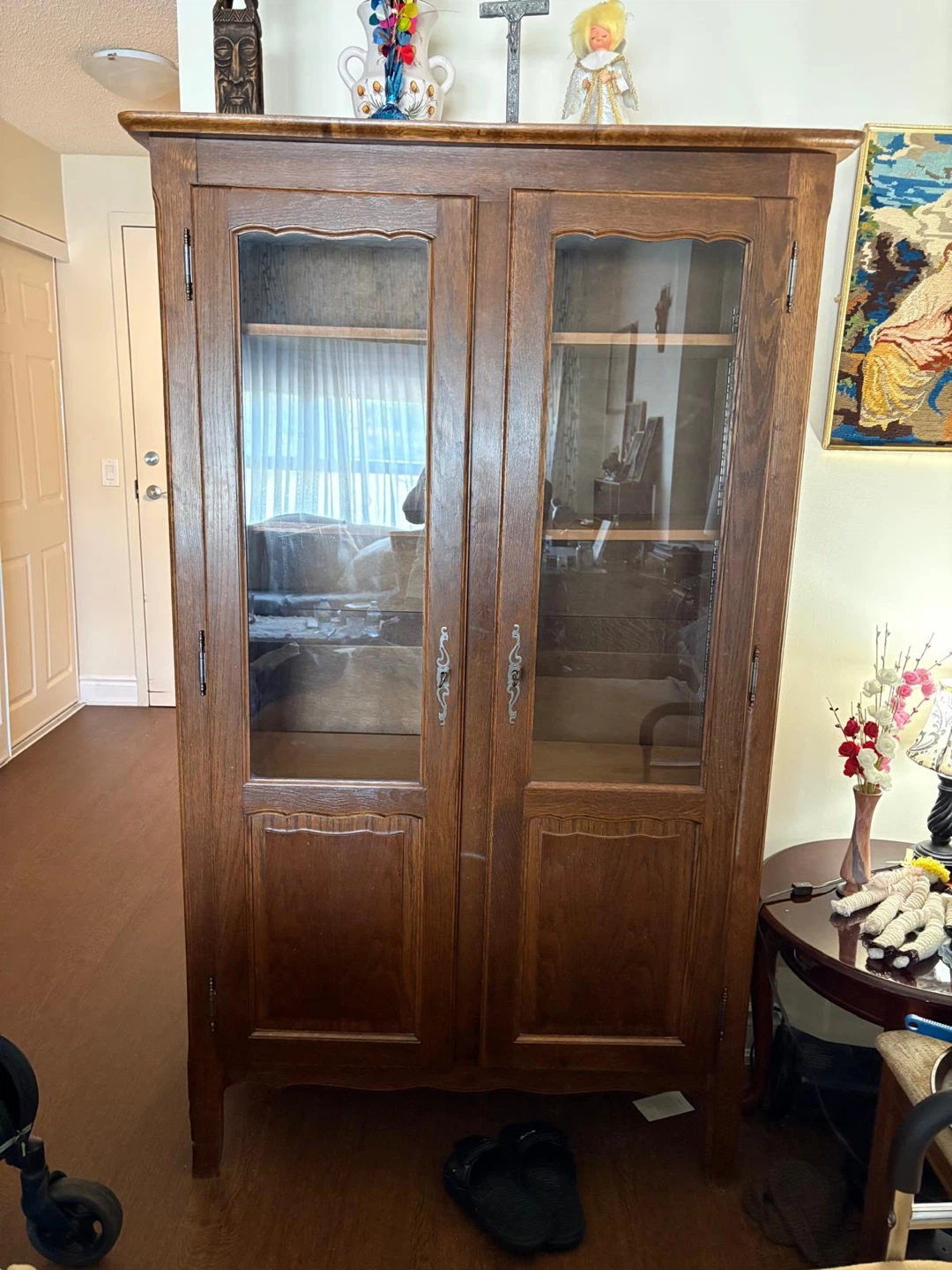 Vintage Oak Display Cabinet